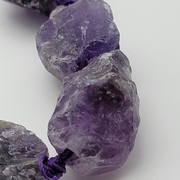 Multicolor Round Agate Bead And Rough Amethyst Geode Necklace LOT Needs Clasps - Picture 3 of 13